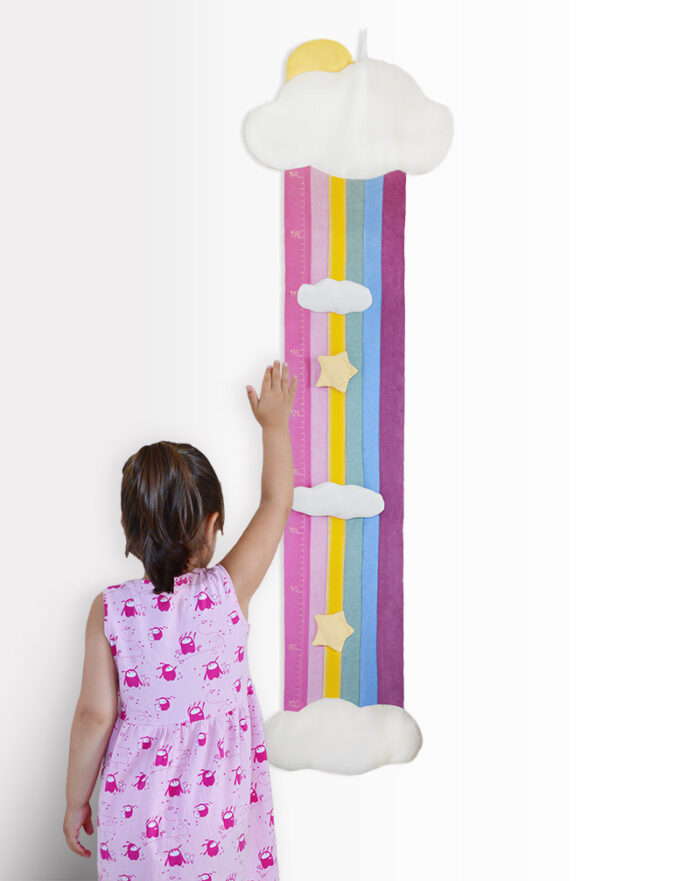 pink rainbow height chart